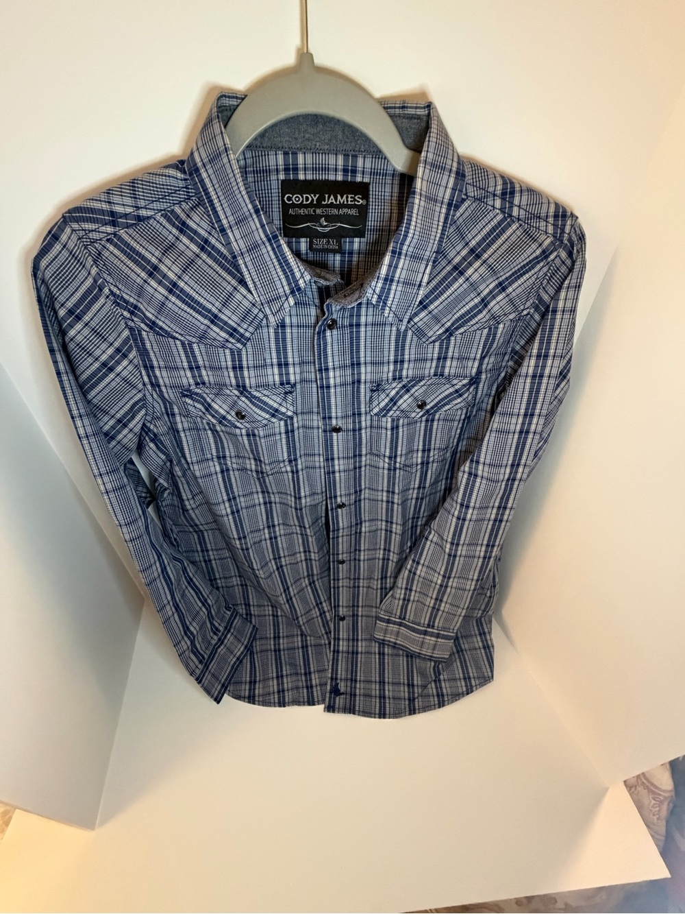 Cody James Boys' Blue Plaid Button-Down Shirt